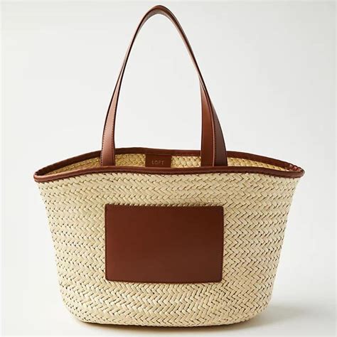 loft's straw tote bag dupe.